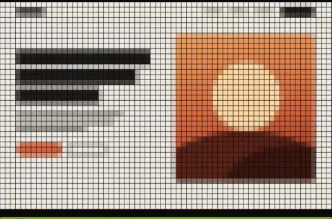 Cream and sunset-orange mock-up